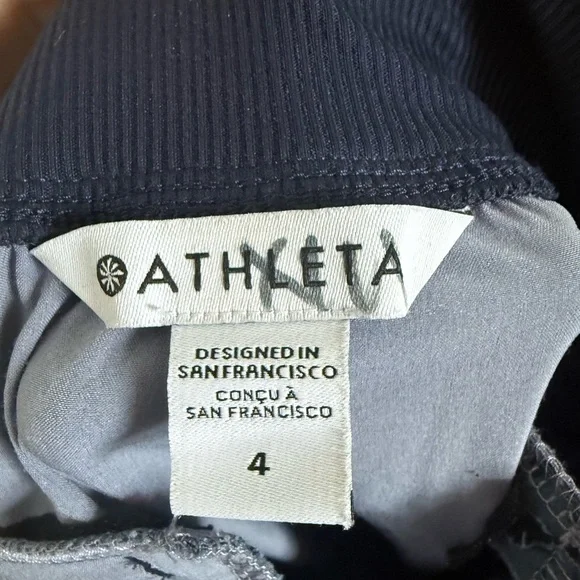 Athleta Brooklyn Ankle Pant in Captivate Chrome Blue Size 4 - Picture 3 of 7